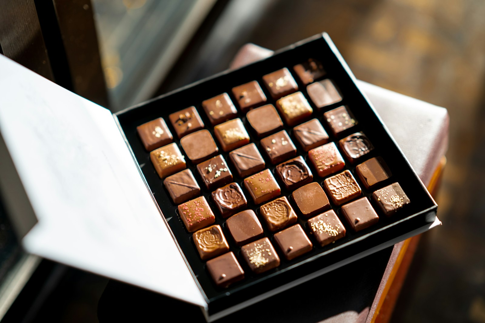 Premium assorted chocolate truffles in an elegant gift box