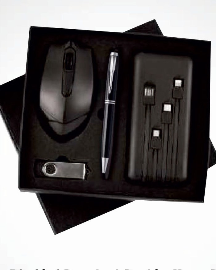 4-in-1 powerbank, pendrive, mouse and pen employee welcome kit